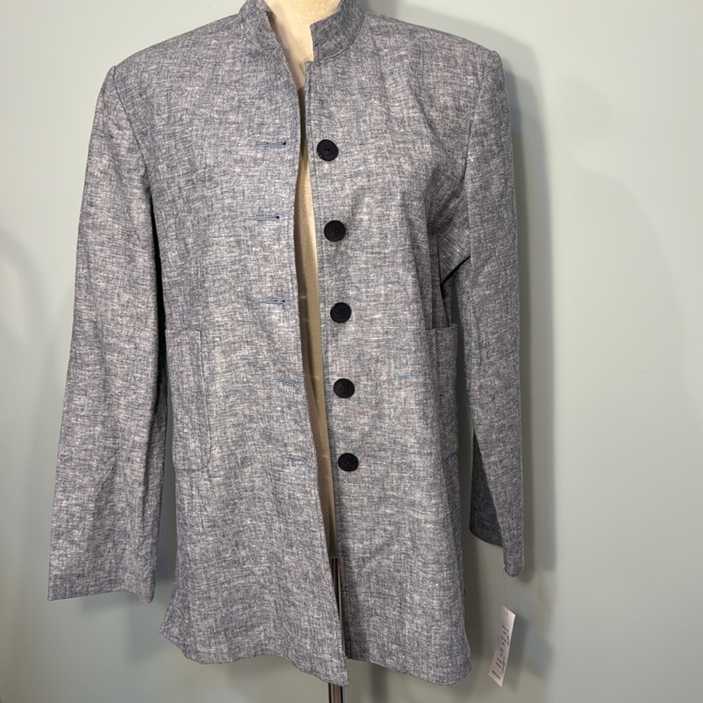 Audrey B NWT boutique Cotton linen tunic blazer Size 14